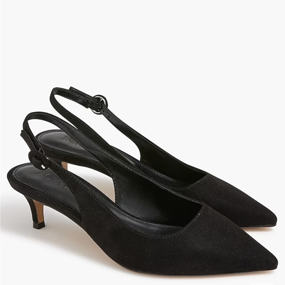 NEW J Crew Slingback kitten heels BT275
